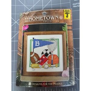 Designs for the Needle Hometown Collection Sports Cross Stitch Kit 5113 Vintage